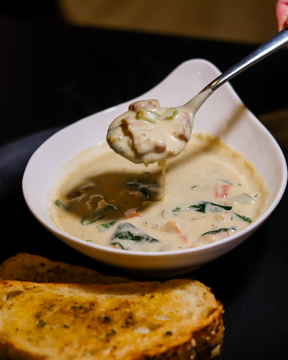 Plant-based Meatloaf & Spinach Chowder image
