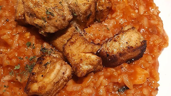 Peppered Salmon Risotto (Smoked & Grilled Salmon)