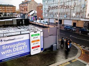 The integrated campaign marks Scotland’s first 3D special build outdoor execution focused on problem debt