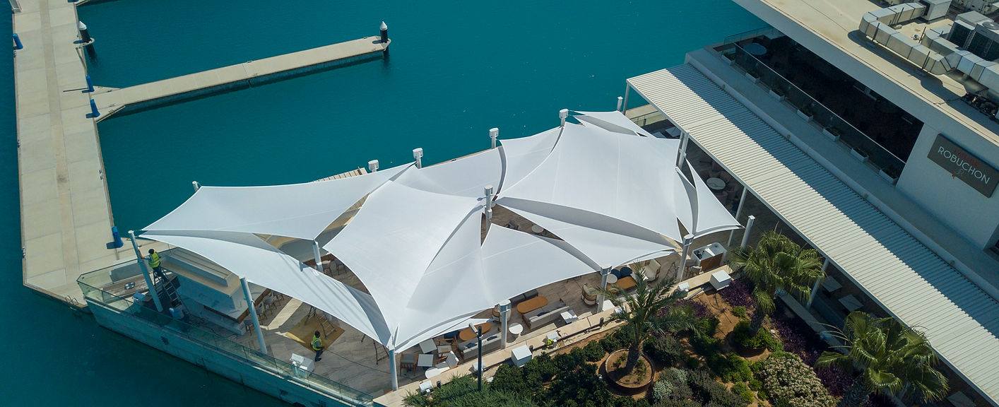 shade sails in Limassol , Marina