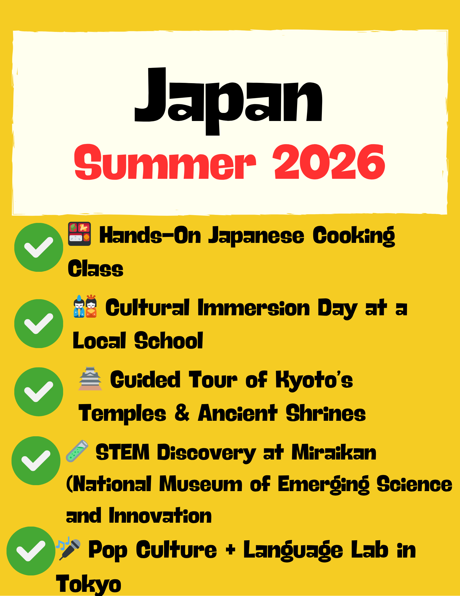 Japan Summer 2026 trip