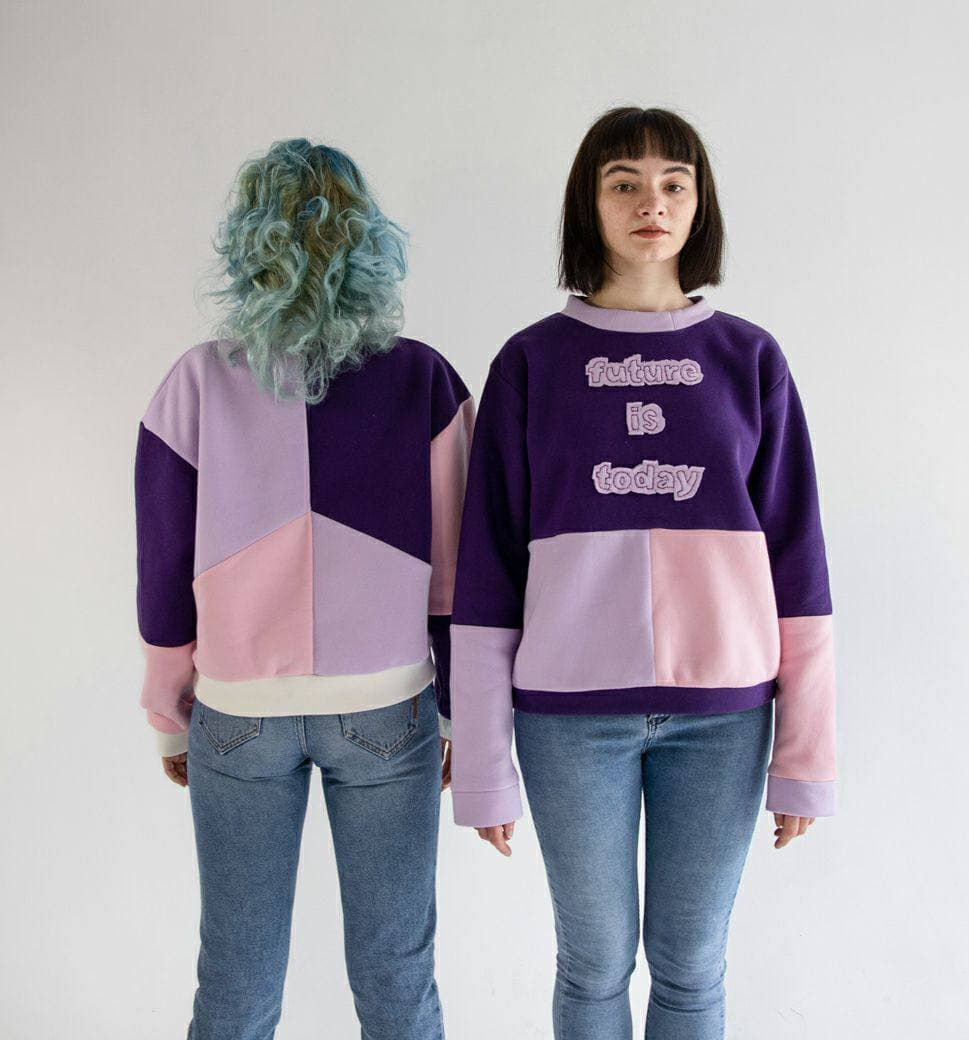Thumbnail: Patchwork Sweatshirt with embroidery