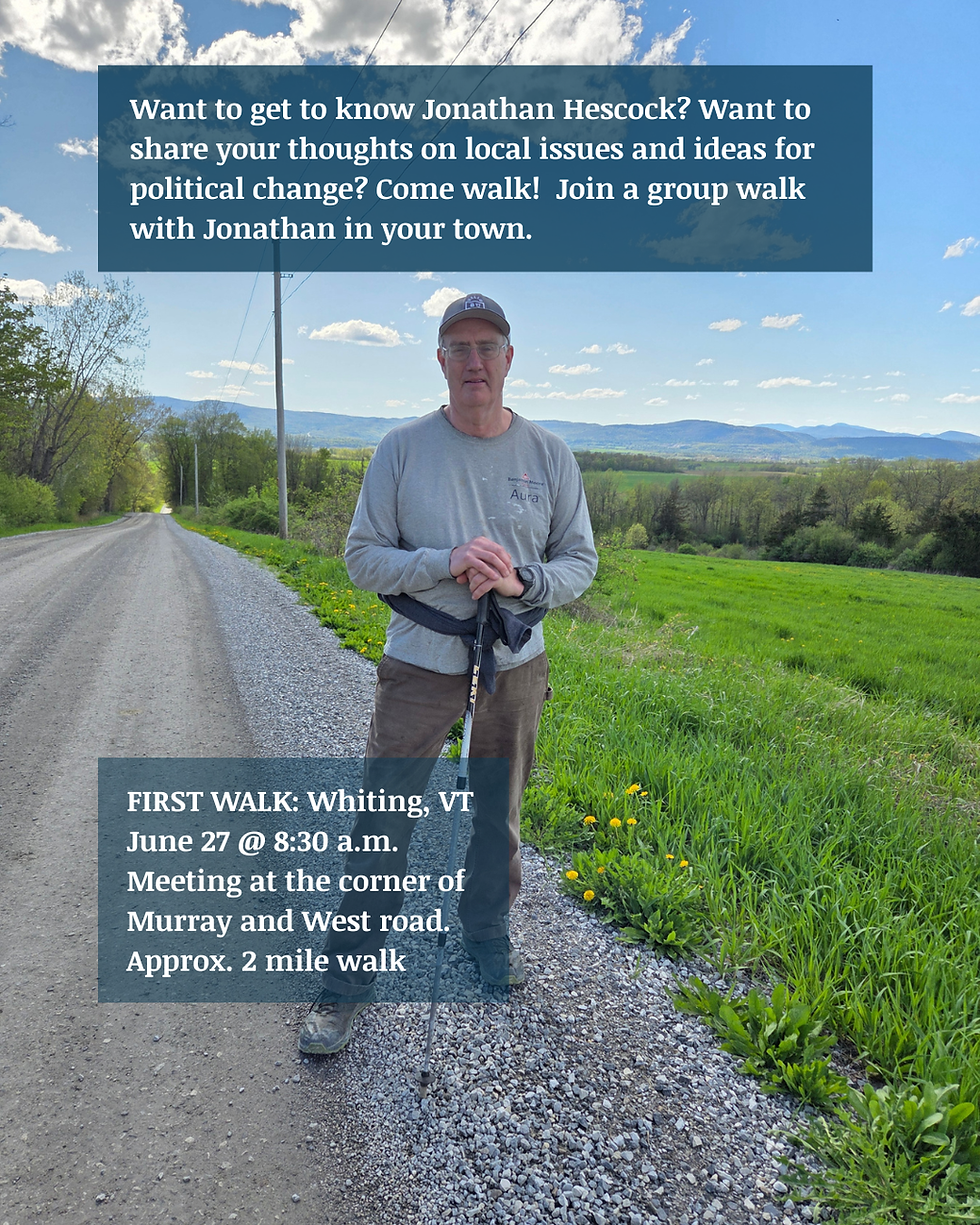 Whiting walk with Whiting Representative candidate Jonathan Hescock