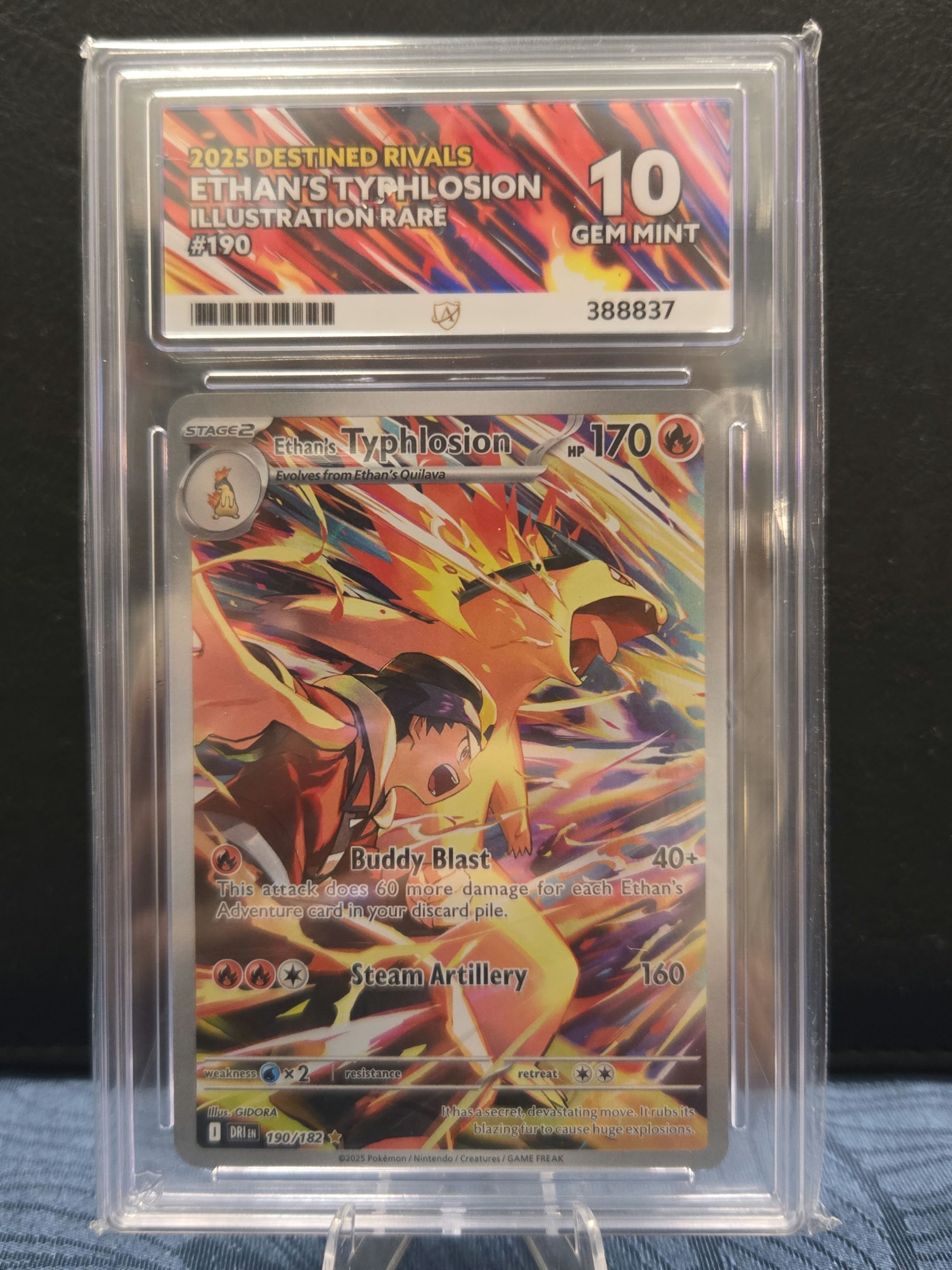 Ace Gem Mint 10 Ethan's Typholsion #190