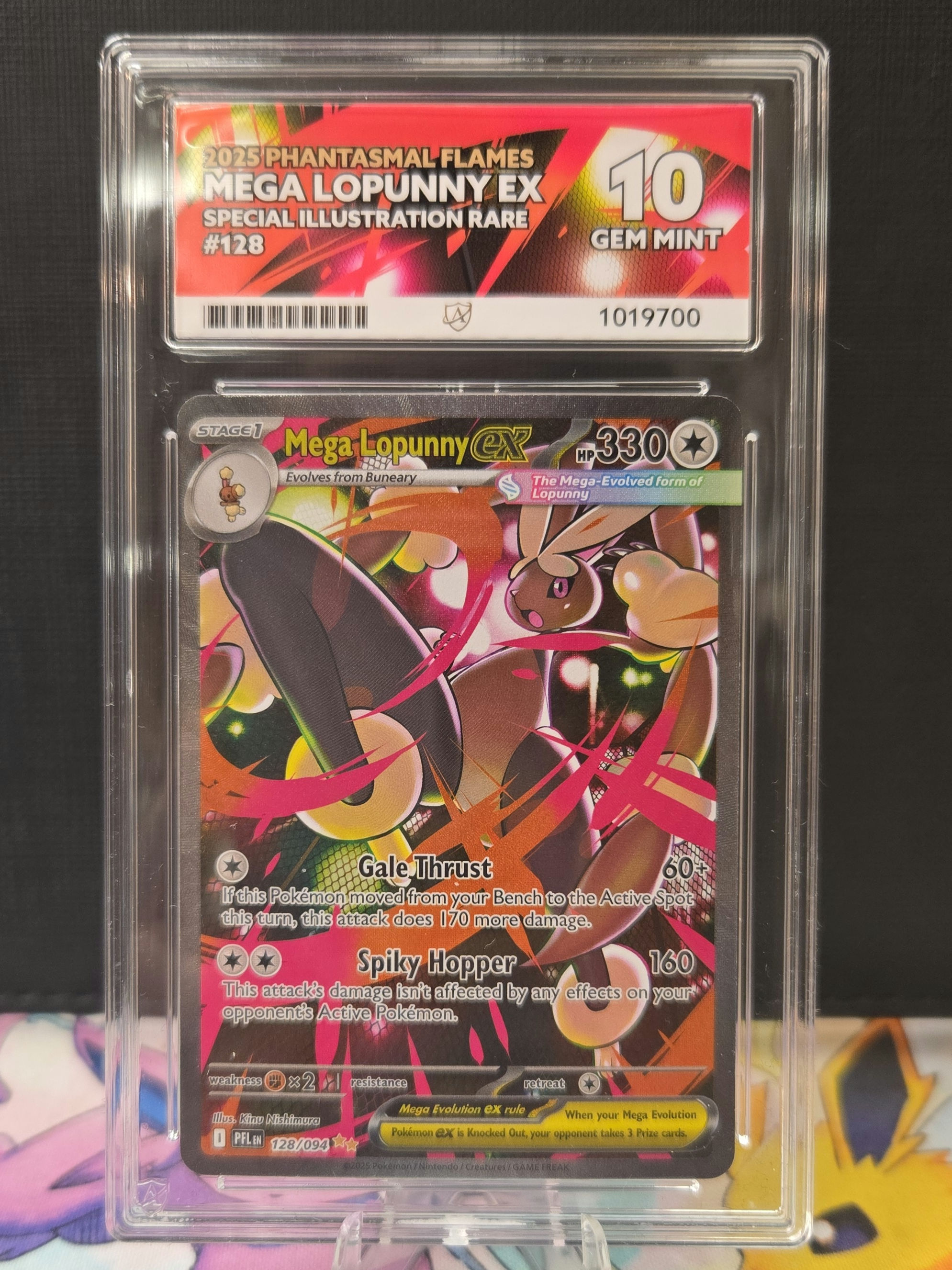 Ace Gem Mint 10 Mega Lopunny EX #128