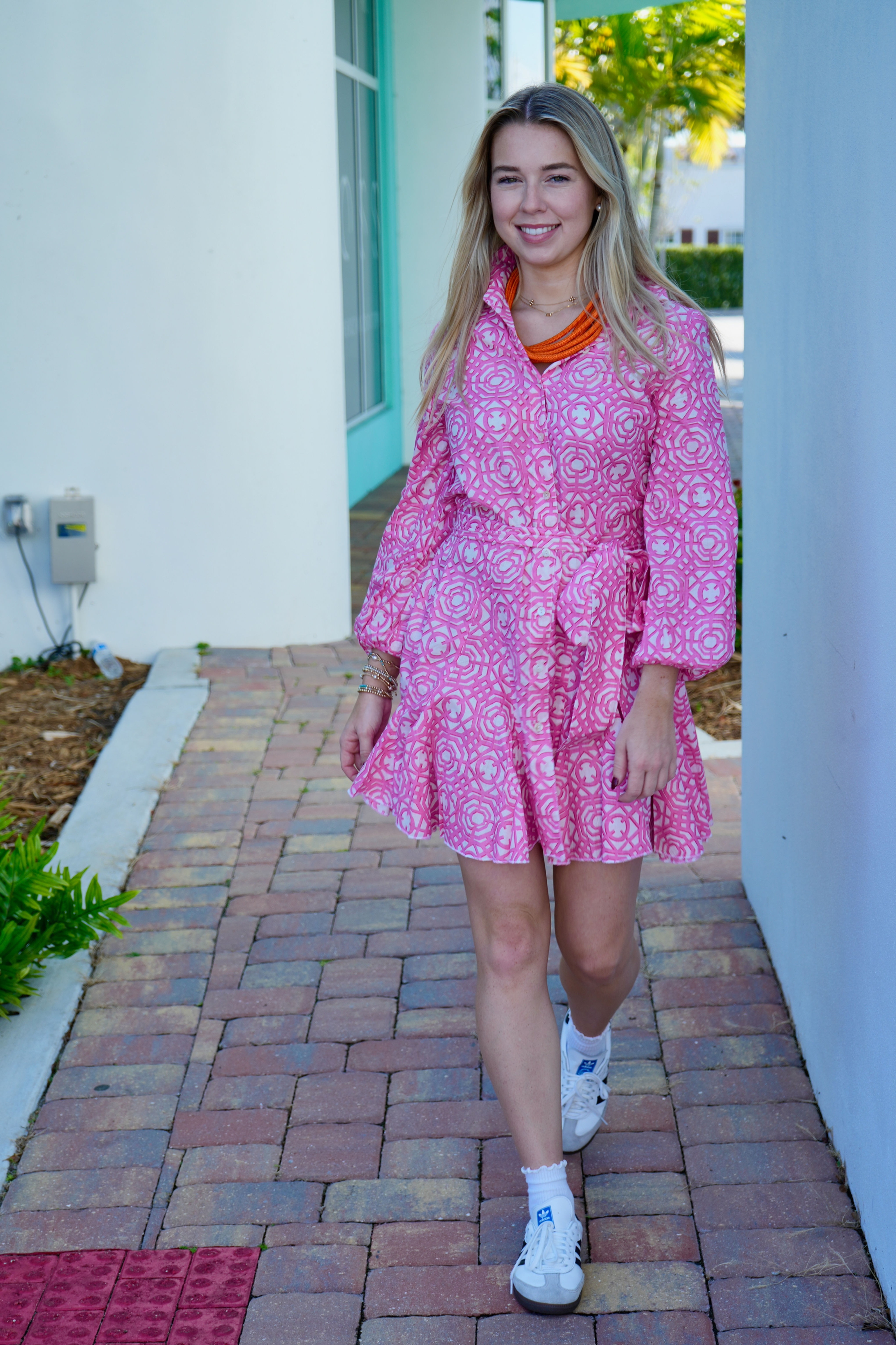 Ivy Dress | Trellis | Pink