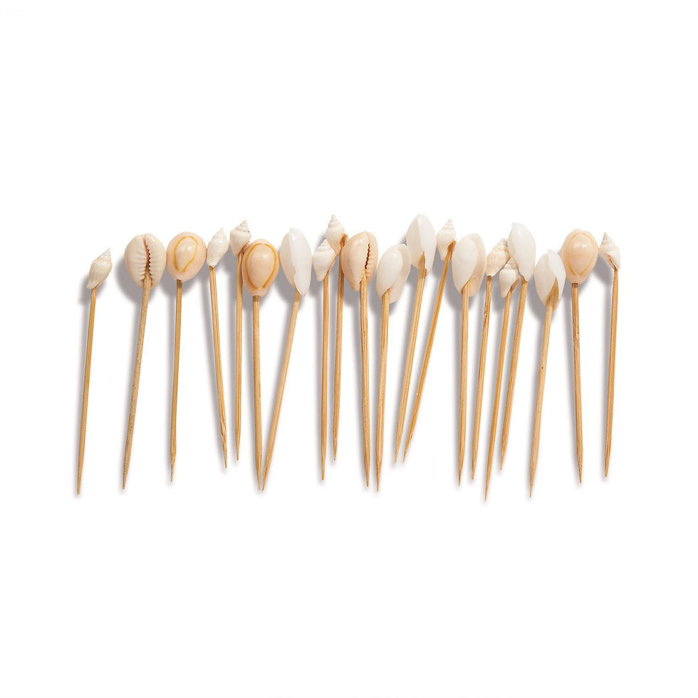 Thumbnail: Seashell Hors D'Oeuvre Picks in Gift Box Assorted 3 Styles: Nassa Shell, Sigay S