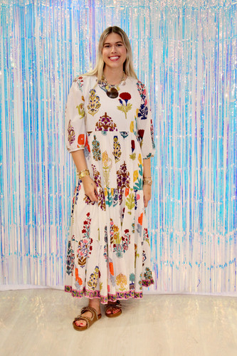 Marshmallow Colorful Print Pattern Dress