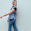 Thumbnail: Quilted Scallop Vest | Patchwork | Blue