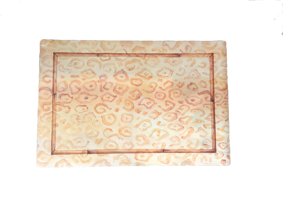 2' X 3' Floor Mat Sand With Bamboo Borders Snappy Turtle