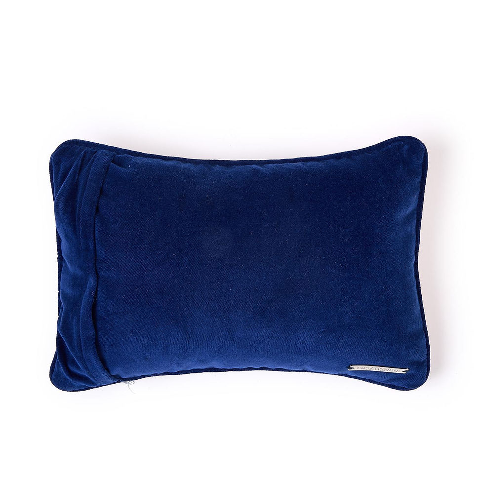 Thumbnail: Better Late Than Never 8X12 Needlepoint Pillow with Velvet Piping, PP filling an