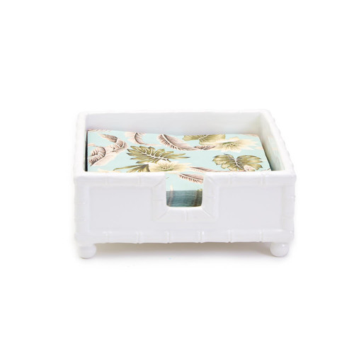 Hampton Faux Bamboo Dinner Napkin Holder | Ceramic | Snappy Turtle