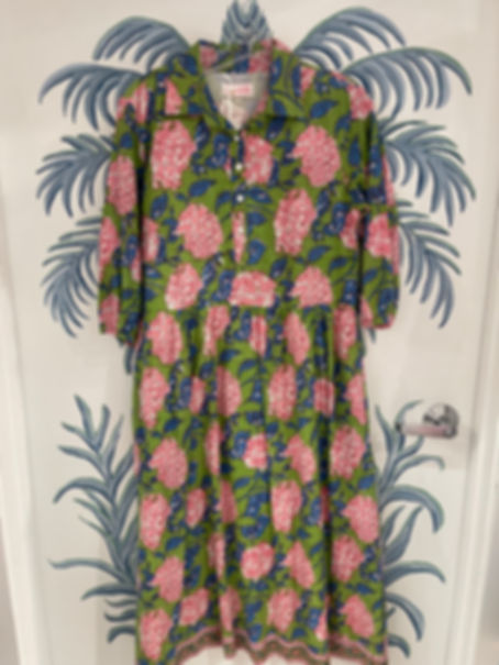 Frannie Midi Dress | Hydrangea | Green