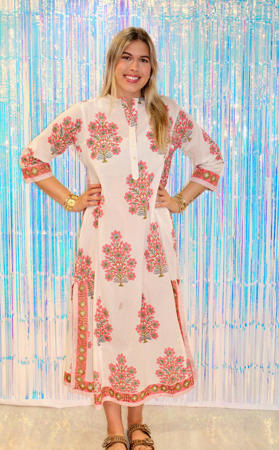 Classic Kurta | Floral Tree | Pink