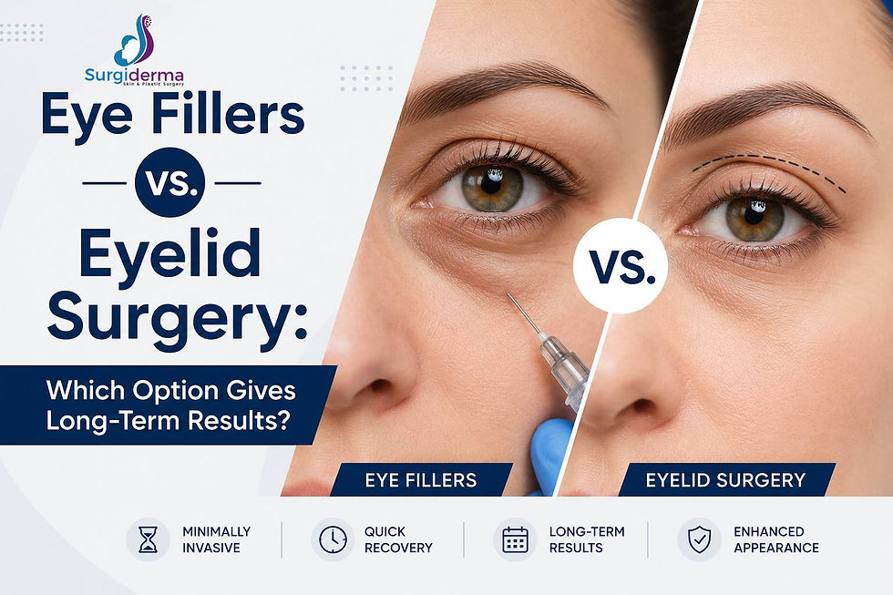 Eye Fillers vs. Eyelid Surgery: Which Option Gives Long-Term Results?