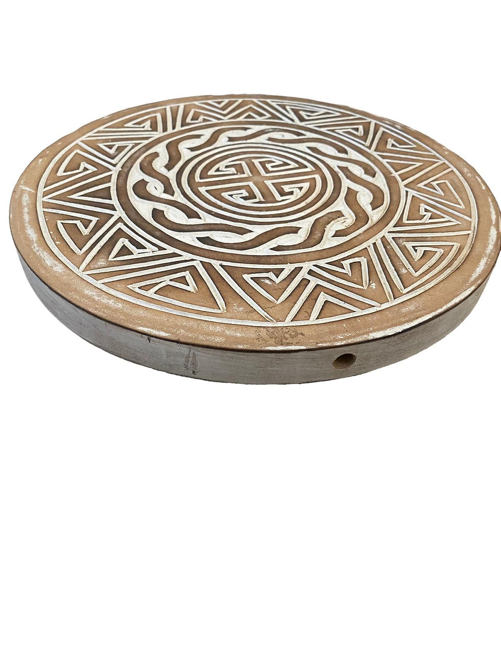 Thumbnail: Round wood carved mandala (300mm)