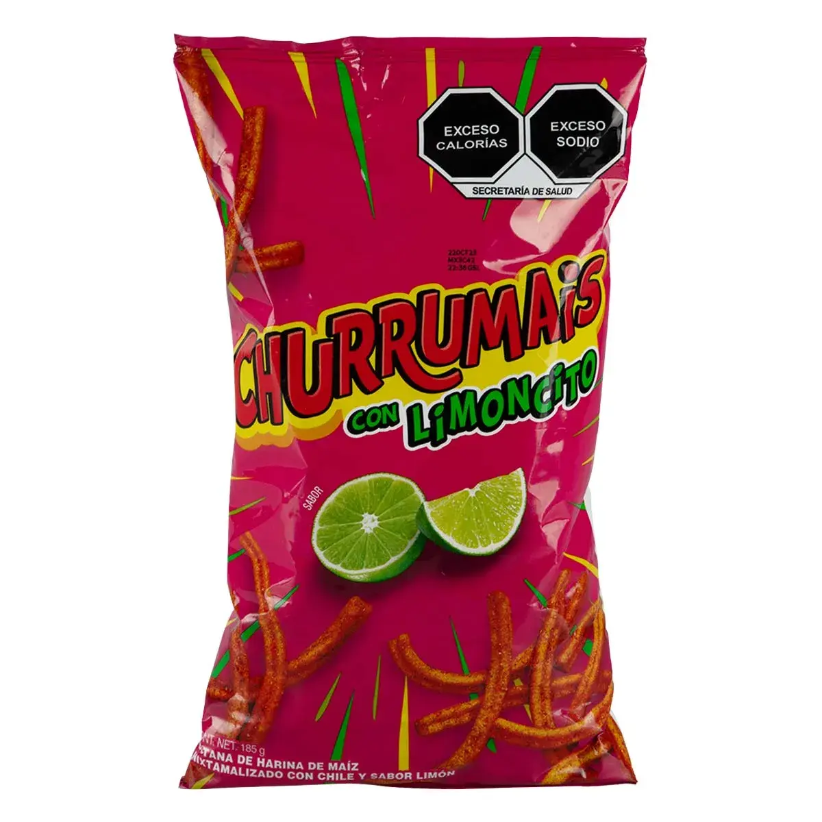 Botana Sabor Limón Y Chile Sabritas Churrumais Con Limoncito 185g