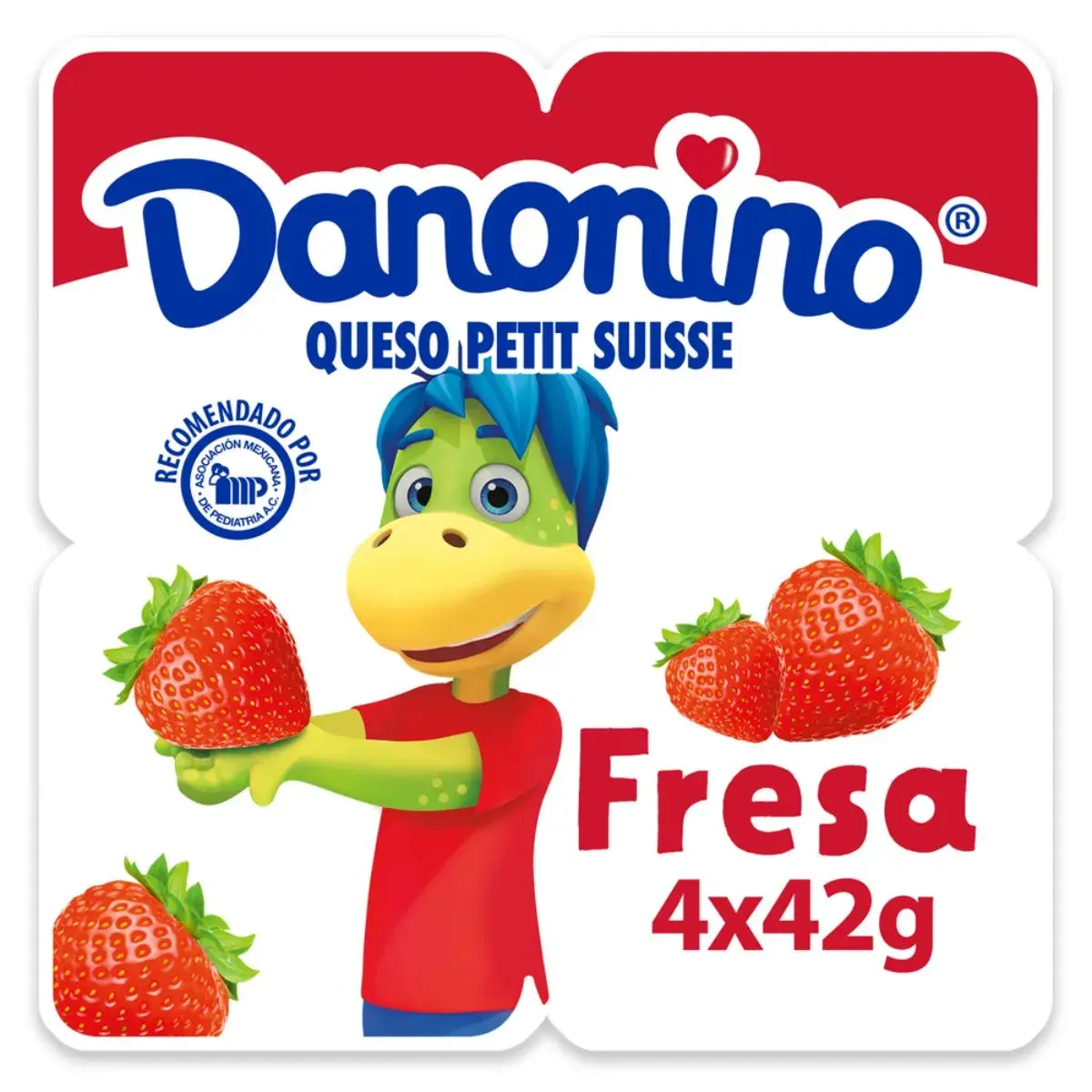Danonino Queso Petit Suisse Con Fresa 4x42g