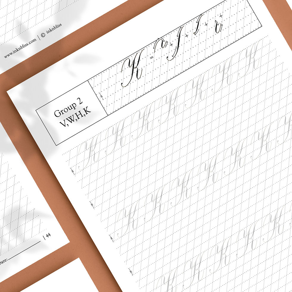 Thumbnail: Copperplate Practice Pad (Traceable Uppercase Letters)
