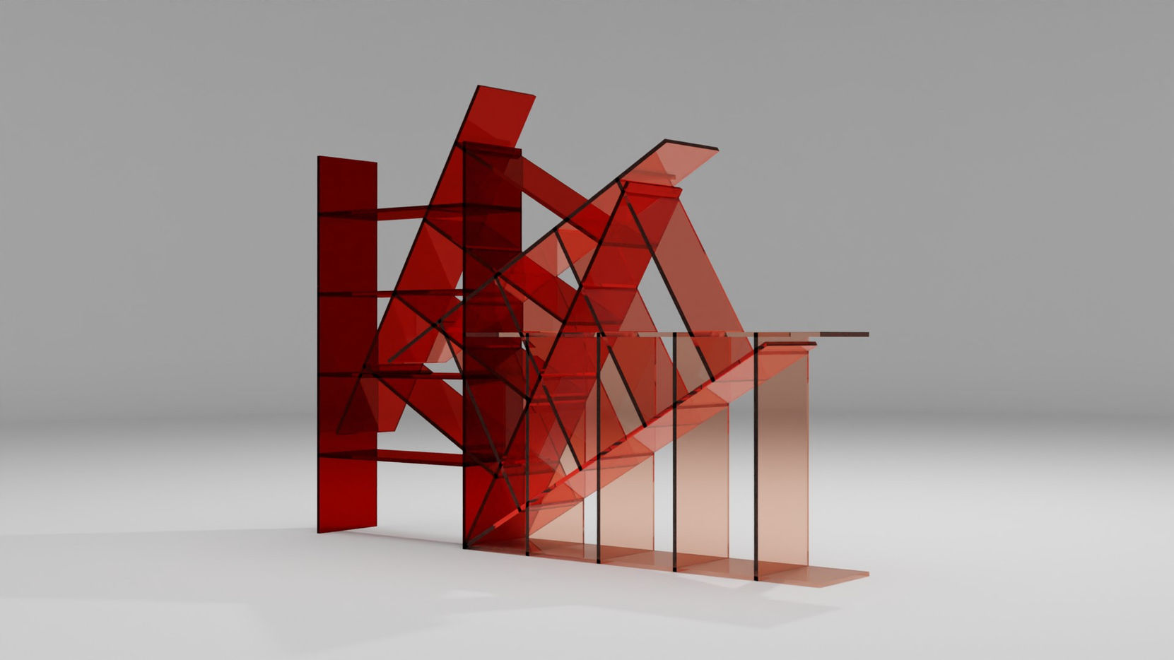 shifting shelf out of acrylic glass in the moment 