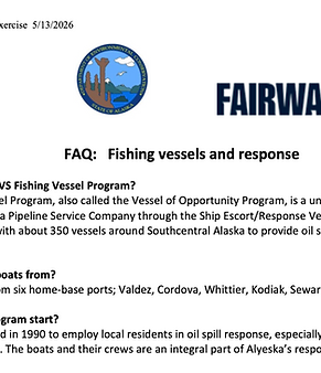 FAQ:   Fishing vessels and response