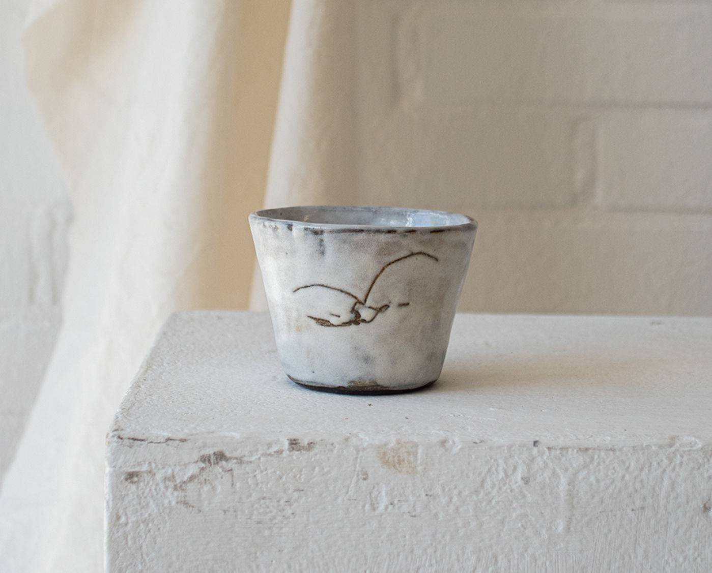 Wabisabi flying heron cup