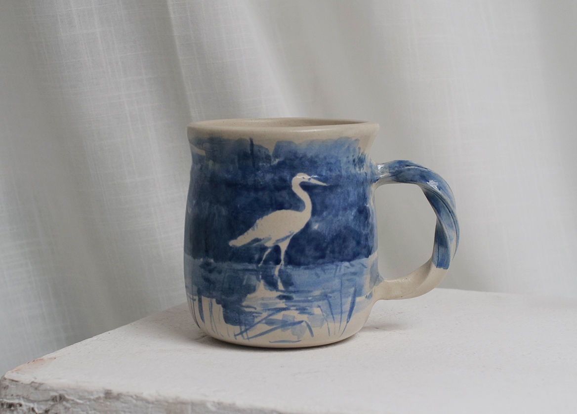 The white heron mug