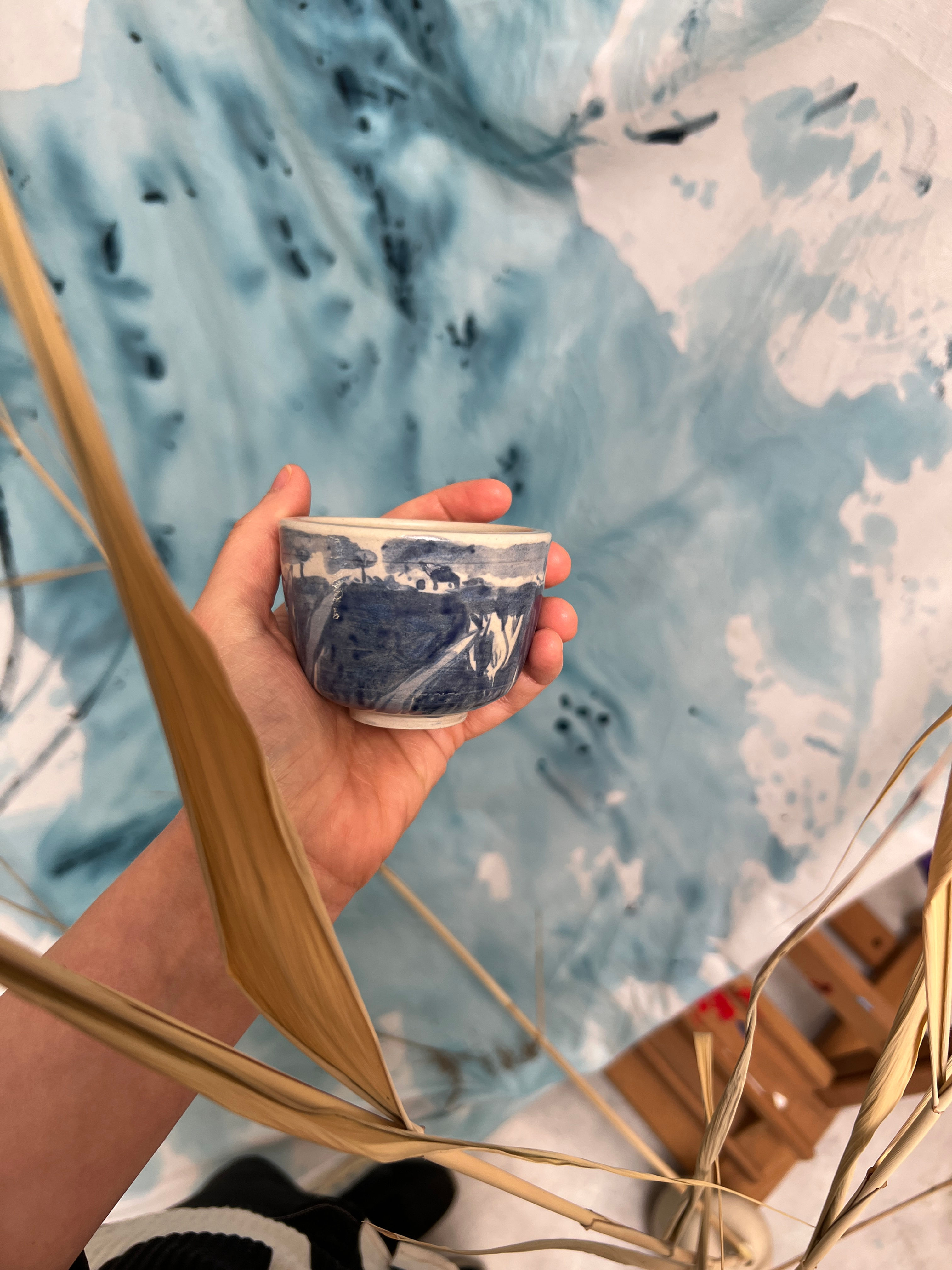 Small Nespresso cup - tulip and a house