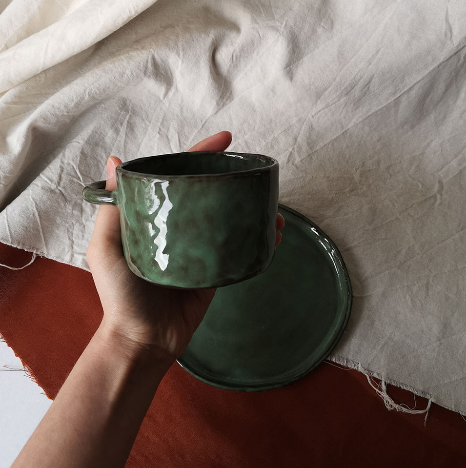 Thumbnail: Mug tea/coffee set, green