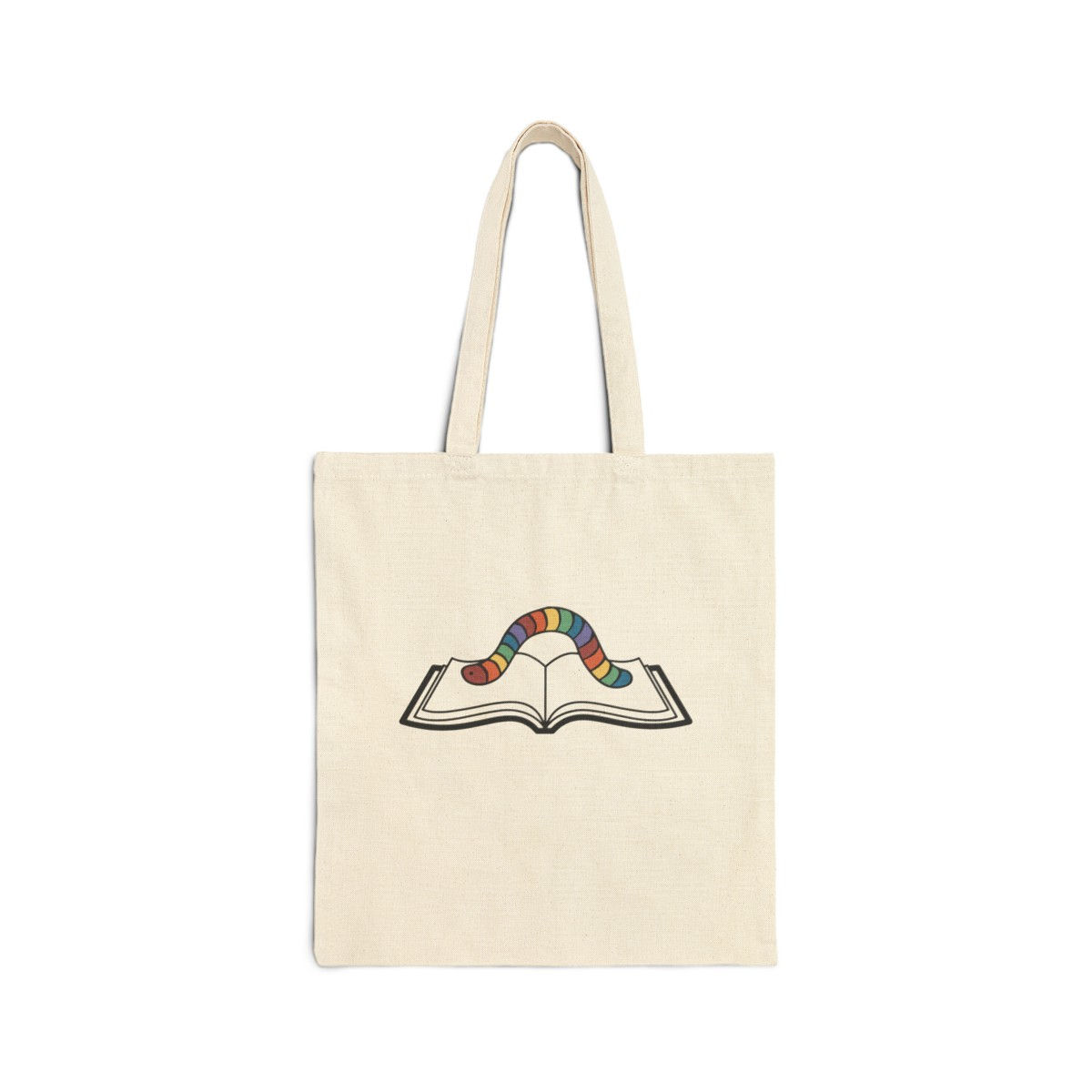 "Bookworm" Cotton Canvas Tote