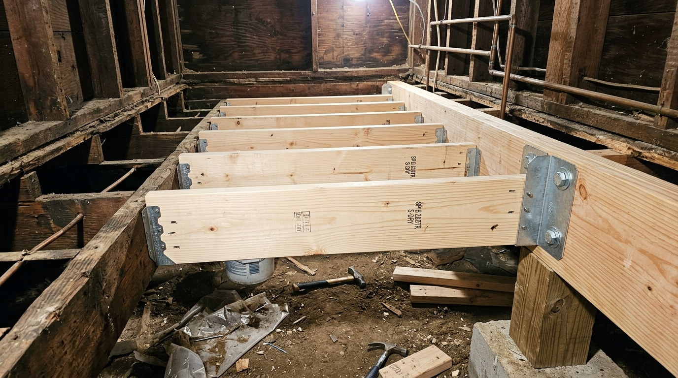 Floor Joist Repair — Code-Compliant Structural Repair
