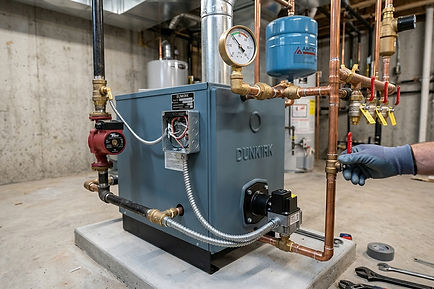 Dunkirk Boiler Installation — Startup Checks Under Real Operation