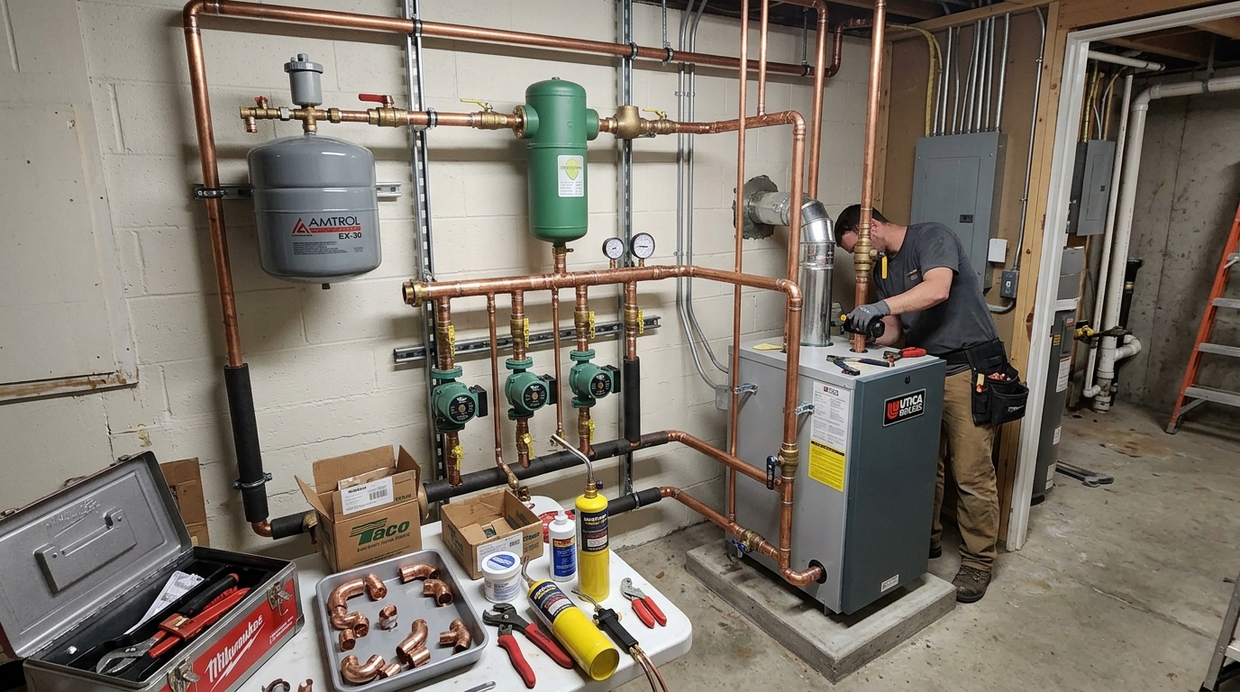 Utica Boiler Installation — Proper Hydronic Piping Layout