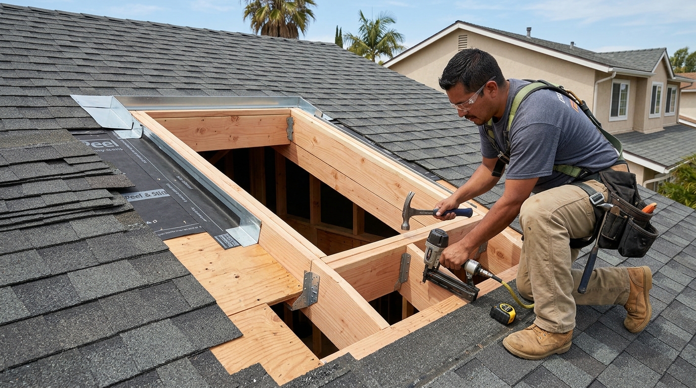 Skylight Installation & Flashing — Structure-First Skylight Framing