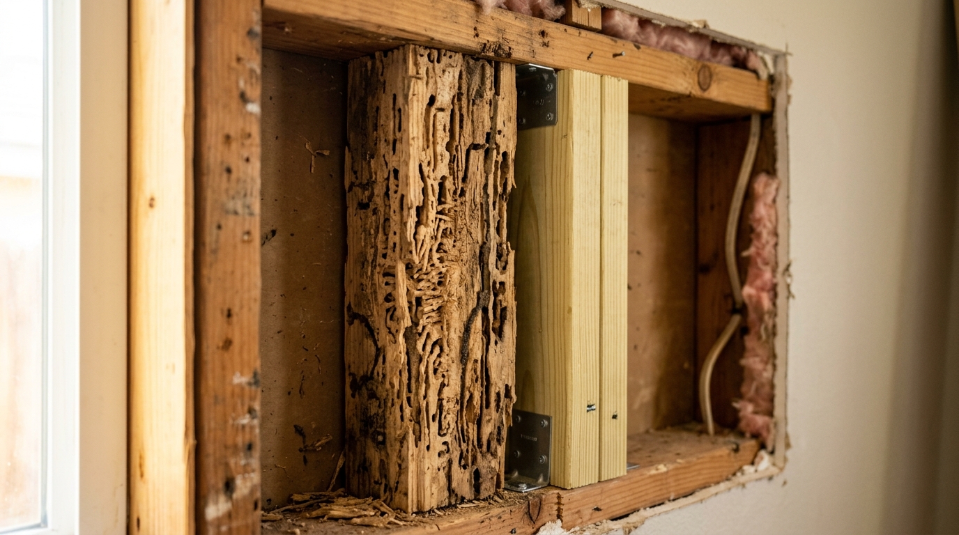 Termite Damage Repair — Framing-Level Termite Detection