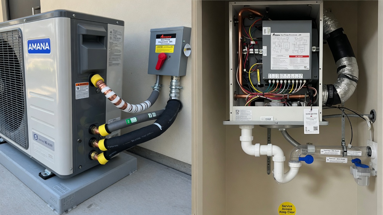 Amana Heat Pump Installation — Clean Installation and Line Set Setup