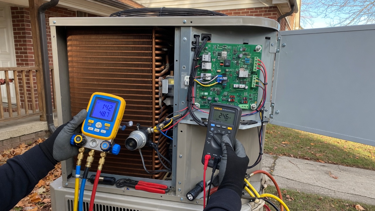 American Standard Heat Pump Maintenance — Refrigerant and Electrical Checks