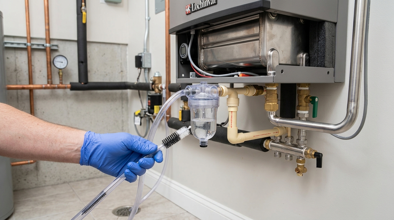 Lochinvar Boiler Maintenance — Condensate and Drain System Service