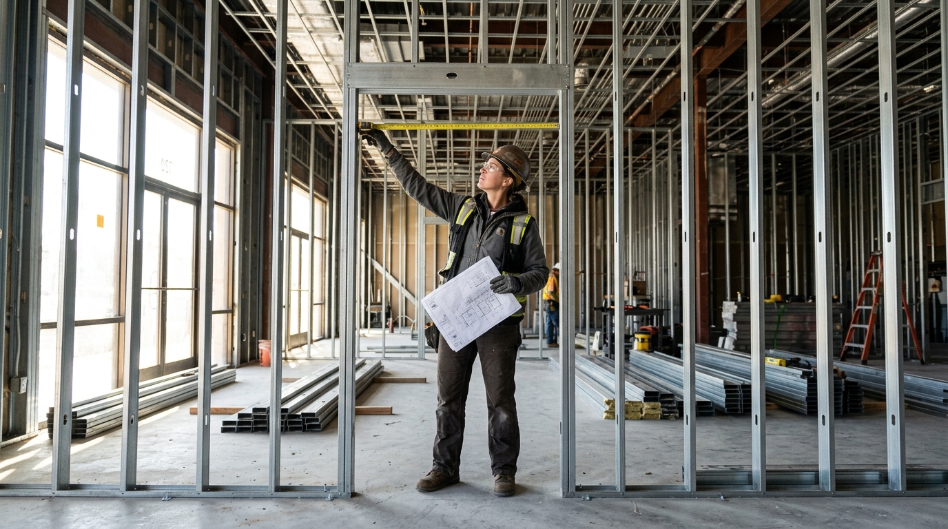 Retail Buildout — On-Site Structural Framing Specialist