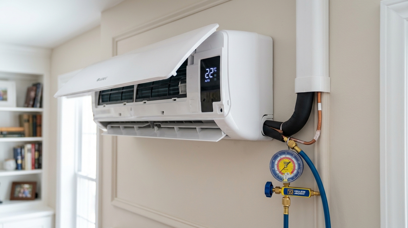 GREE Mini-Split Installation — Clean Refrigerant Line Installation