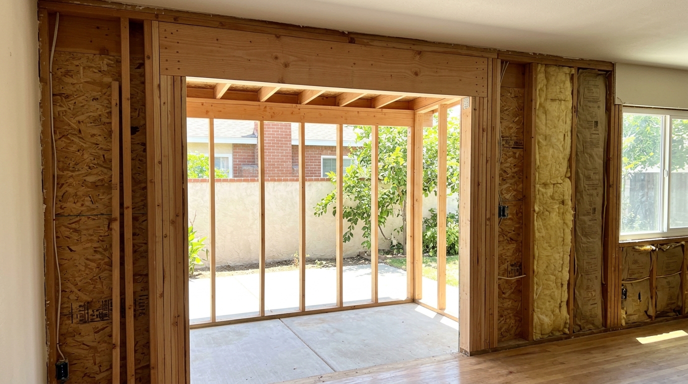 French Door Installation — Framing Adjustments for New Door Width