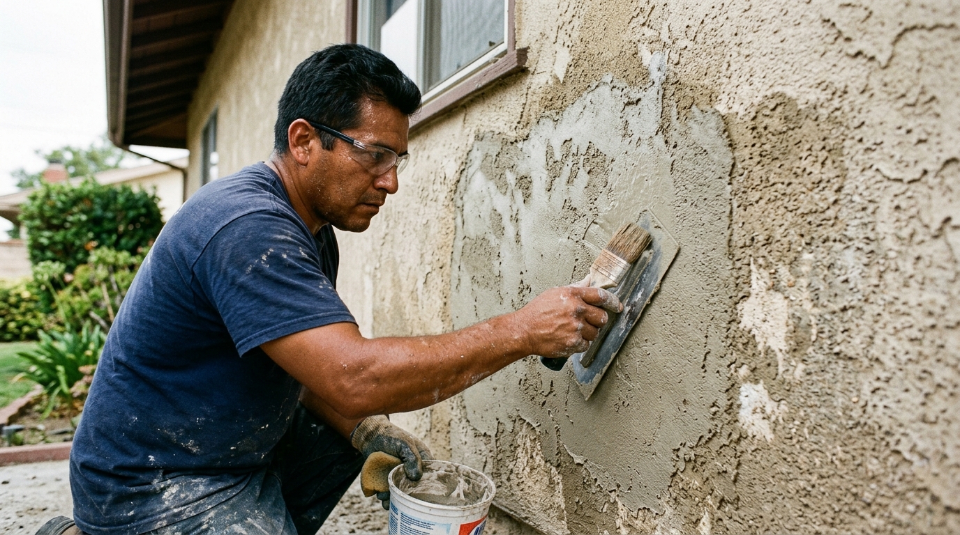 Stucco Repair — Matching Textures and Transitions