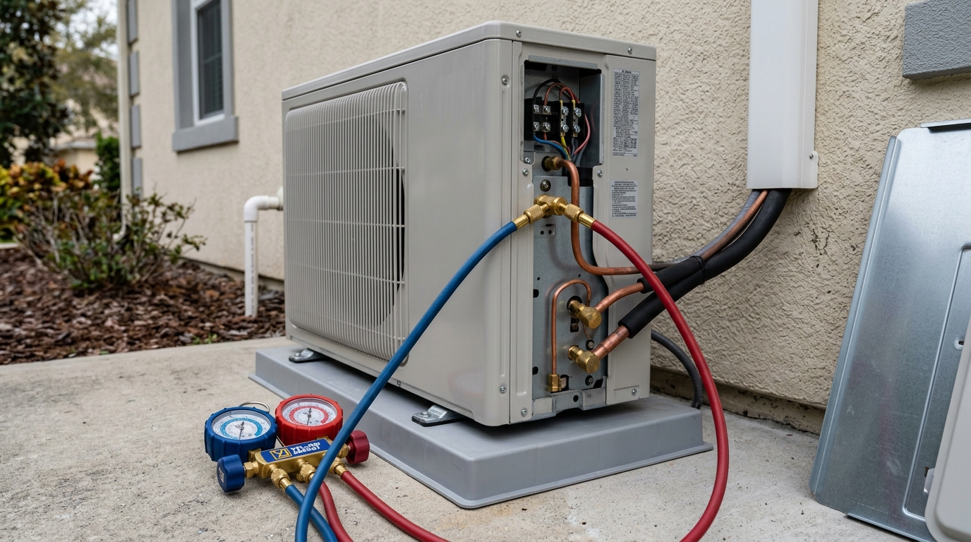 Mini-Split Maintenance — Refrigerant and Performance Testing