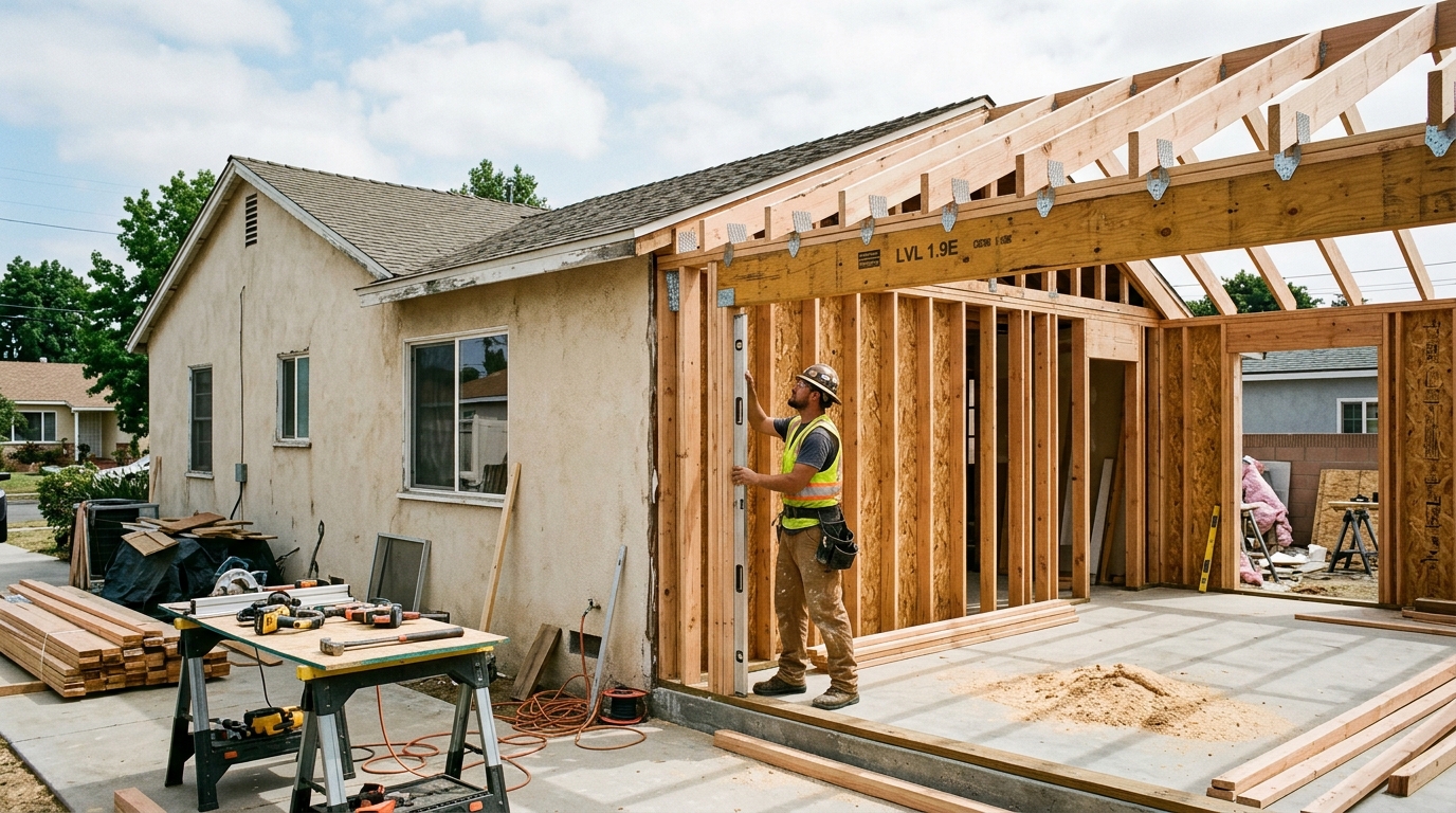 Bedroom Addition — Framing Self-Performed for Structural Fit