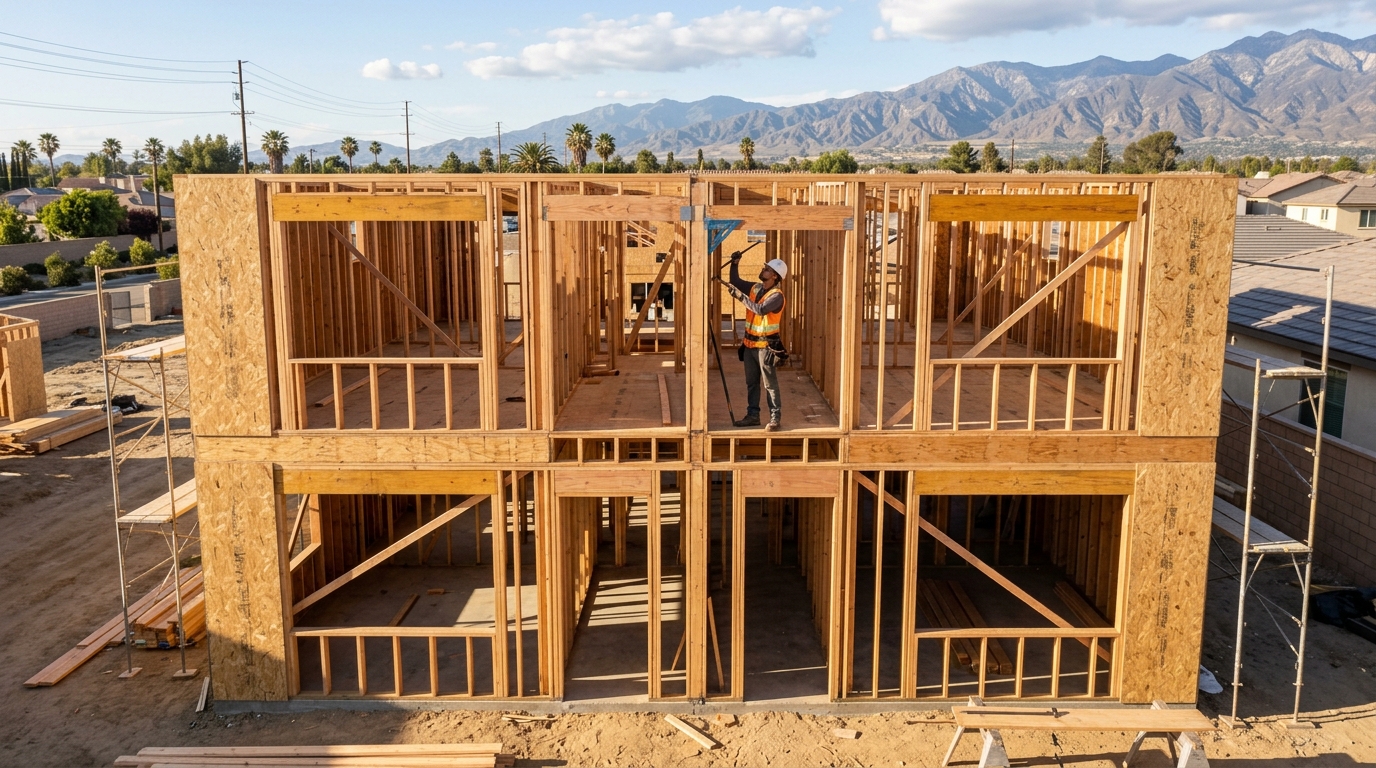 Duplex Construction — On-Site Framing for Two Units