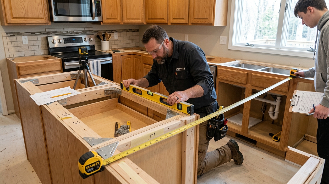 Countertop Installation — Cabinet Inspection and Reinforcement