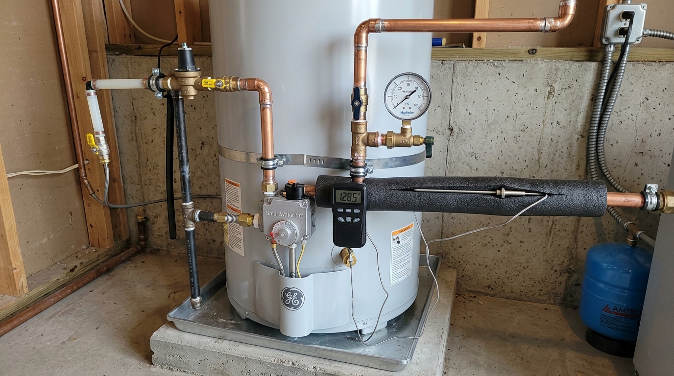 GE Water Heater Installation — Full Startup and Testing