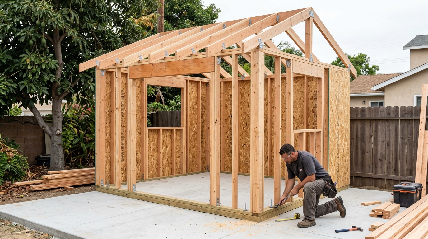 Backyard Office Shed — Owner-Built Structure for Daily Use