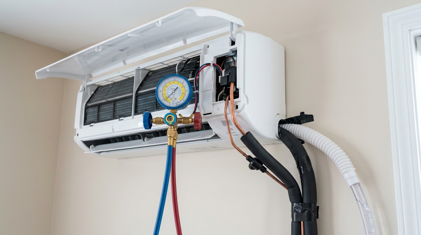 Daikin Mini-Split Maintenance — Refrigerant and Performance Check
