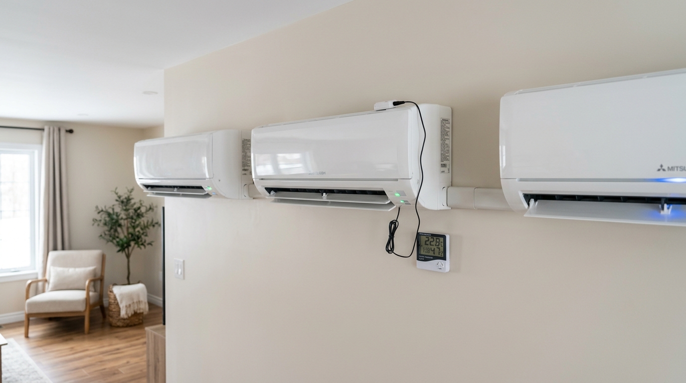 Mitsubishi Heat Pump Maintenance — Multi-Zone Performance Testing